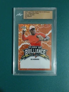 2020 Leaf Flash Of Brilliance Pre-Production Proof Ed Howard Orange Sparkle 1/1 - Picture 1 of 3