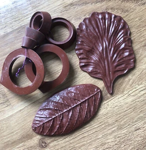 x1 Set Of 6 Rose Cutter Set, x2 Leaves Moulds Brand New Pre-owned Sugarcraft - Picture 1 of 2