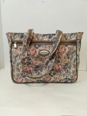 Bolso de mano grande para pasar la noche con doble asa con cremallera estampado floral de viajero frecuente Foto 1 de 4