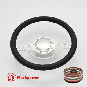 Kit Volante Billet Aluminio 9 Agujeros 14" con Botón Bocina y Adaptador - Imagen 1 de 11