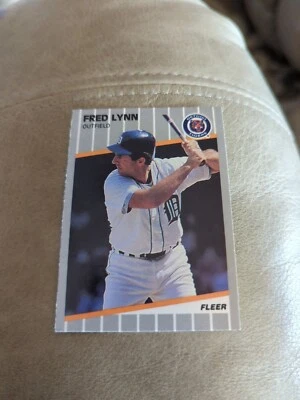 1989 Fleer Baseball Card Fred Lynn Detroit Tigers #138 - Image 1 of 2