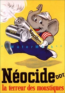 Neocide 1950 Pesticide For Mosquitoes Retro French Ad Vintage Poster Print - Picture 1 of 4