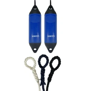 2 x HURRICANE Vortex Bootsfender: Royal Blue PM03 - FREE SPLICED END 10MM ROPE - Bild 1 von 2