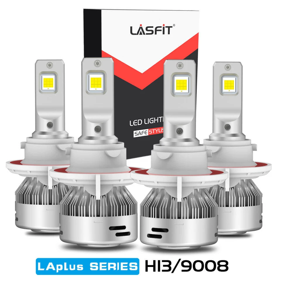 LASFIT H13 9008 LED White Headlight Bulbs High Low Beam for Ford F150 2004-2014