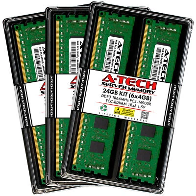 24GB 6x 4GB PC3-14900R RDIMM ASUS RS700-E7/RS4 RS700-E7/RS4-C Memory RAM - Image 1 of 3