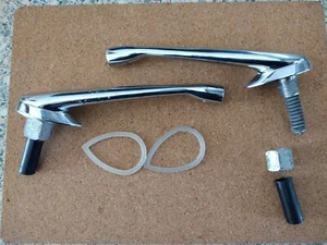 PAR DE NUEVOS BRAZOS ESPEJO DE ALA CROMADOS CLÁSICOS STOCK ANTIGUO - TUDOR - DEX - DESMO - Imagen 1 de 11