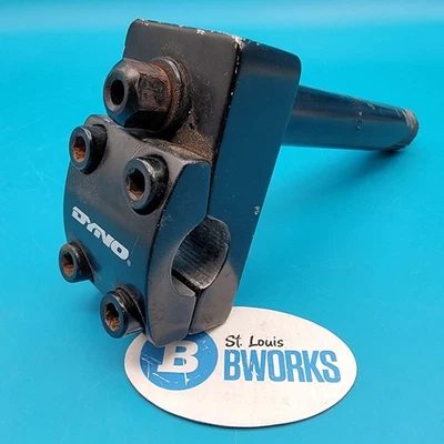 Vintage DYNO 1" (21.1mm) Quill Stem 22.2mm Clamp BMX Bike Gooseneck Black   j20 - Image 1 of 4