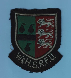 De colección W&H S.R.F.U. Parche de tela de rugby - Worcestershire y Herefordshire - años 50 - Imagen 1 de 2