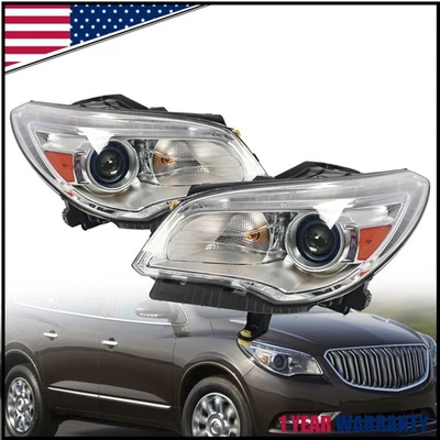 Headlights For 2013-2017 Buick Enclave HID/Xenon w/o AFS DRL Projector Headlamps - Изображение 1 из 4