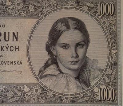 ESTATE LOT - Czechoslovakia 1000 korun 1945, Almost Uncirculated - Image 1 of 4