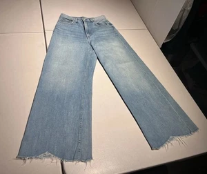 Rag & Bone Jeans Women’s 25 Blue Denim Ruth Super High Rise Ankle Wide Leg 25x27 - Picture 1 of 10