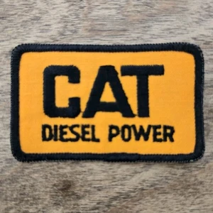 CAT Diesel Power Embroidered Patch 3.5"x2" Sew-On Black Border Caterpillar - Picture 1 of 4