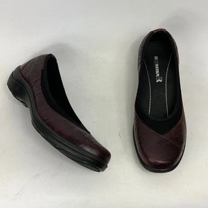 Romika cassie loafers women’s size 8 wine red leather slip on minimalist shoes - Picture 1 of 9