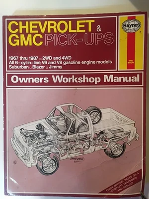 1967 Thru 1987 Haynes Automotive Repair Manual Book Chevrolet & GMC Pick-ups Foto 1 de 4