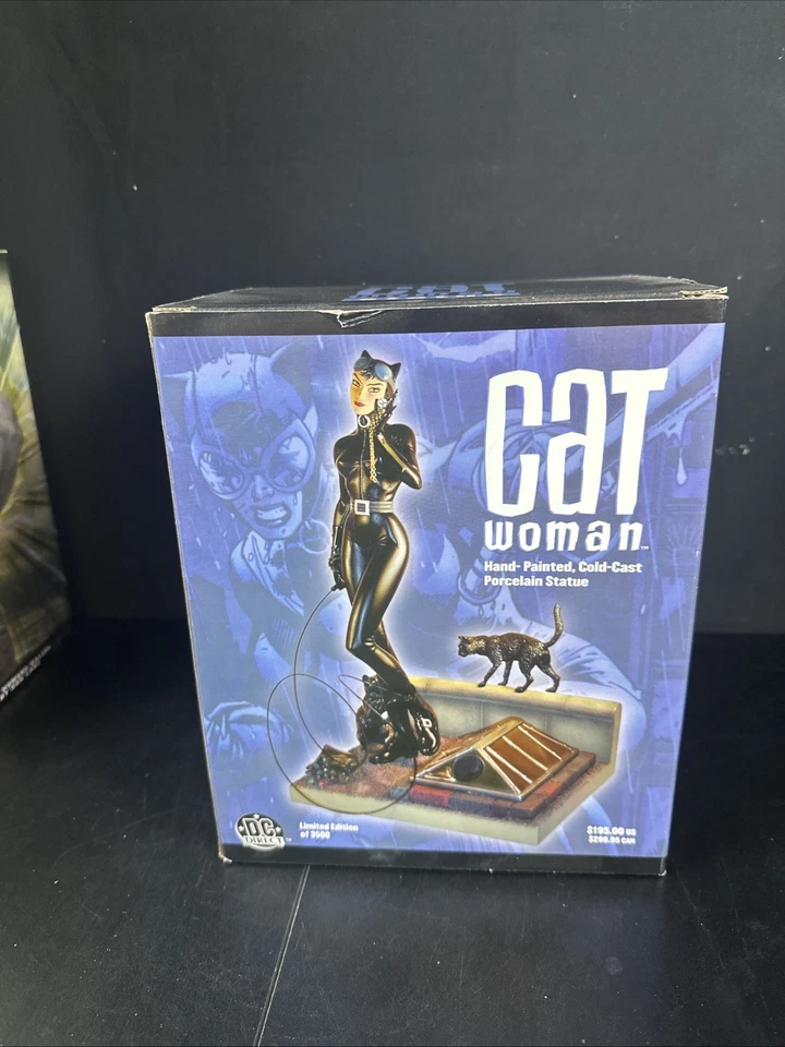 Catwoman Cold Cast Hand Painted Porcelain Statue Jim Lee 2004 DC Direct NRFP
