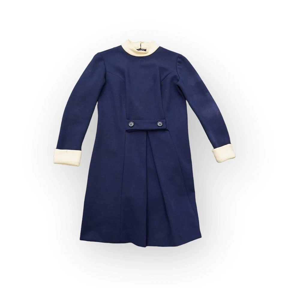 Jonathan Logan темно-синий ретро GoGo платье 1960-х белый рок - Изображение 1 из 4