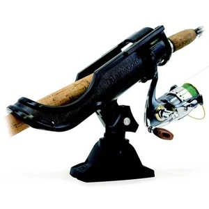 5009-4 Heavy-Duty Adjustable Rod Holder with Combo Mount, Black Finish - Picture 1 of 3