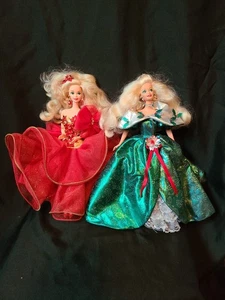 Vintage Mattel Holiday Barbie Puppe Weihnachten 2er Set - Bild 1 von 5