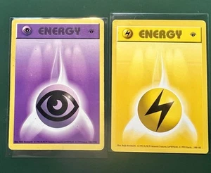 Pokemon Energies 100/102 & 101/102 1st Ed Shadowless Base Set - Picture 1 of 2