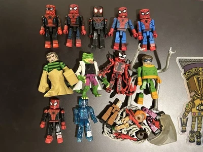 Marvel Minimates Deadly Foes of Spider-Man paquete de 4 2014 + lote de 7 figuras Foto 1 de 4