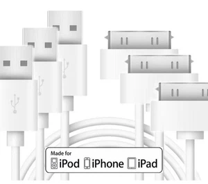 3x iPhone iPad iPod Nano 30 Pin USB Charger Sync Data Cable Lead OLD TYPE | FPC - Picture 1 of 6