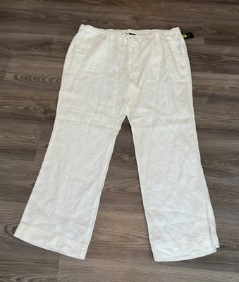 Lauren Ralph Lauren Wide Leg 100% Linen Pant Tie Waist NWT Women’s Plus Size 18W - Image 1 of 4