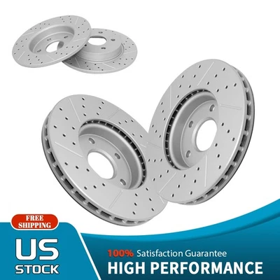 Juego de 4 rotores de freno de disco delanteros y traseros para Ford Focus 2012 2013 2014-2018 Foto 1 de 4