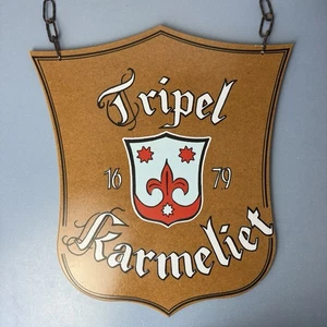 Insegna Birra Tripel Karmeliet Originale da Pub da Collezione - Foto 1 di 5