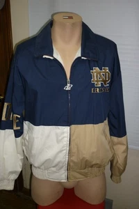 NOTRE DAM WINDBREAKER JACKET LOGO ATHLETIC IRISH SIZE MED. - Picture 1 of 11