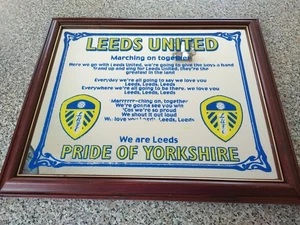 Leeds United Football Club Framed Mirror, See Photos And Read Description - Picture 1 of 12