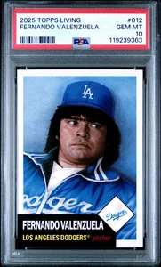 2025 Topps Living Set #812 Fernando Valenzuela PSA 10 Gem Mint Card 119239363 - Bild 1 von 2