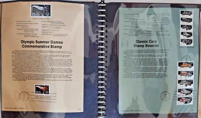 Stamps 1987-89 United States 1st First Day Issue Souvenir Pages, Historical Ppl. - Image 1 of 4