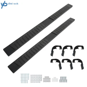 6" Running Boards Nerf Bar Side Step Black For 19-23 Silverado/Sierra Double Cab - Picture 1 of 8