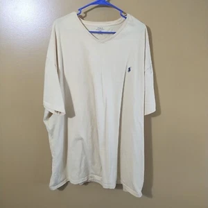 Polo Ralph Lauren Short Sleeve Cotton V Neck T Shirt 3XL Classic - Picture 1 of 4