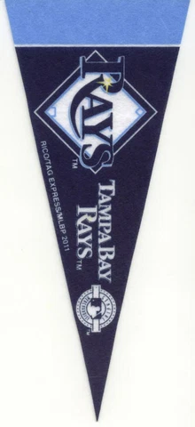 TAMPA BAY RAYS PENNANT MINI MLB WOOL FELT 9" LONG OFFICIALLY LICENSED BASEBALL Cover