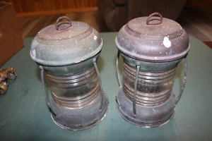 2 Vintage nautical style lanterns - Picture 1 of 12