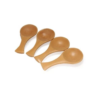 Small Solid Bamboo Wood Round Spoon Scoop - BambooMN - 3.5" - Picture 1 of 2