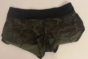 Pantalones Cortos Lululemon Speed Up LR 2.5” Camuflaje Incógnito Multi Gator Verde Talla: 8 NUEVO SIN ETIQUETAS - Imagen 1 de 8