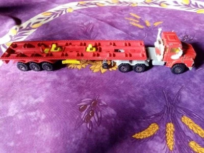 Miniature Camion Plateau Scania Kerian Toulon 140 Super Majorette 1:60 vintage - Photo 1/4
