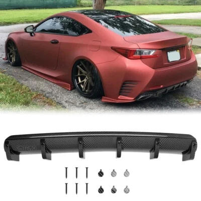 Rear Bumper Diffuser Lip Splitter Shark Fin Carbon For Lexus RC300 RC350 F-Sport - Image 1 of 4