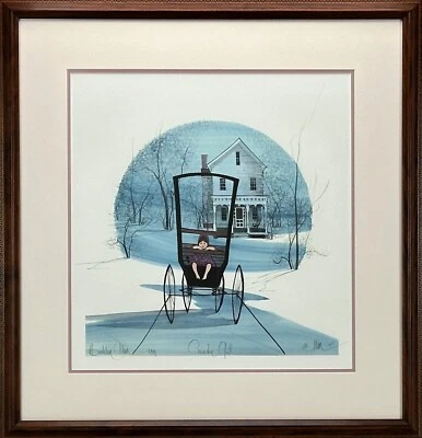 P Buckley Moss Country Girl принт в рамке матовый двойной подписанный #18/1000 (1990) - Изображение 1 из 4