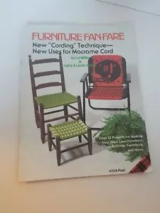 Furniture Fan-Fare Macrame Patterns Book Football Patio Lawn Chairs Foot Stool + - Picture 1 of 2
