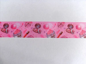 Ripsband Bordüre Borte Make up Puder Kosmetikartikel 22 mm - Picture 1 of 2