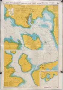Gráfico de mapa de sonido Admiralty 2568 Harbours In The Orkney Islands Stromness Hoy Mari - Imagen 1 de 10
