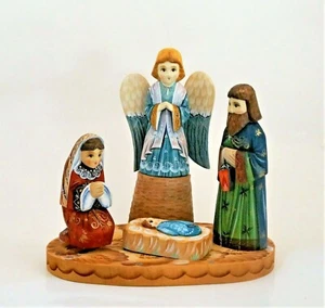 Nativity Wood carved Hand painted Russian Nativity Set 8" Tall - Picture 1 of 5