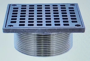 Jones Stephens 3-1/2" Square Strainer Nickel Bronze Shower/Floor Drains D60962 - Picture 1 of 2