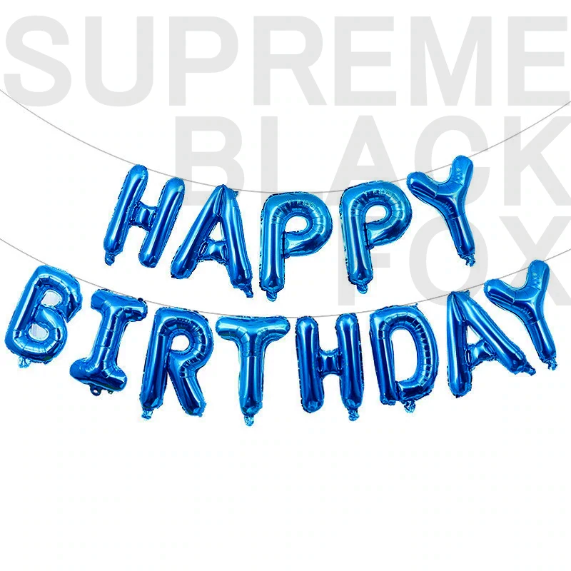 Globos de Feliz Cumpleaños Banner Globo Bunting Fiesta Decoración Autoinflable Foto 1 de 4