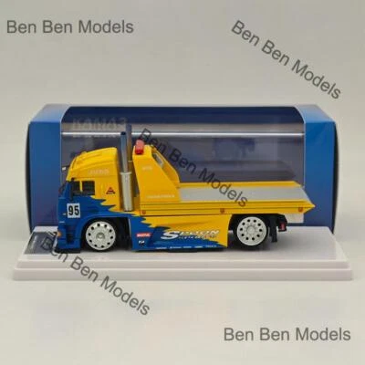 SH 1:64 KamaZ Spoon Sports Flatbed Tow Truck Yellow Diecast Model Car Limited - Image 1 of 4