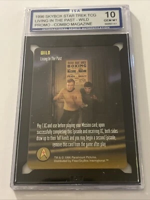 1996 Star Trek TCG Wild CARD Living in the Past PROMO Fleer/SkyBox GRADED ISA 10 - Image 1 of 4