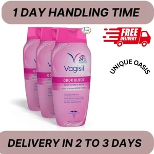 Vagisil Odor Block Daily Intimate Feminine Wash Gynecologist Tested 12 oz x 3 pc - Picture 1 of 1